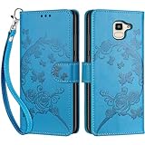 Funda para Samsung Galaxy J6 2018,Fundas Samsung Galaxy On6 Libro con Tapa Cuero Piel Billetera Cover con Kickstand, Hebilla Magnetica, Ranuras Tarjetas Carcasa para Samsung Galaxy J6 2018 (Azul) Funda para Samsung Galaxy J6 2018,Fundas Samsung Galaxy On6 Libro con Tapa Cuero Piel Billetera Cover con Kickstand, Hebilla Magnetica, Ranuras Tarjetas Carcasa para Samsung Galaxy J6 2018 (Azul)