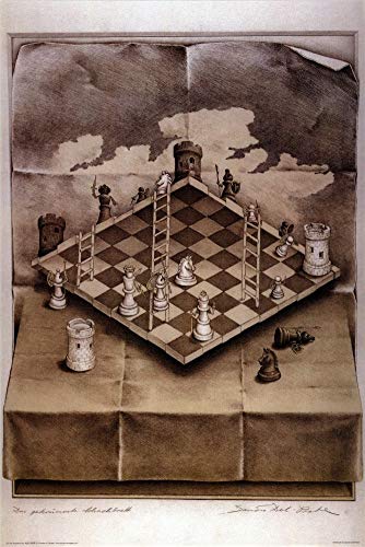 NMR 24195 Folded Chess Set Decorative Poster