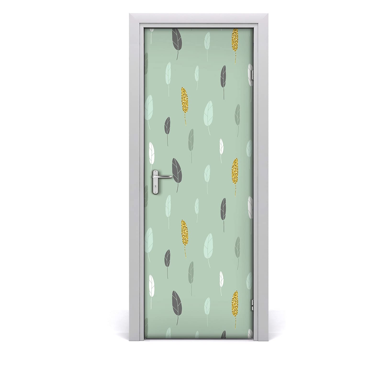 Autocollant de porte décoration étiquette imperméable papier peint mural 70x200