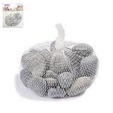 CREATIV DISCOUNT Deko Steine im Netz, 500g, grau