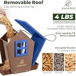 Kingsyard 4 lbs Grand Bird Feeder House pour les extérieurs suspendu, Recycled en plastique Bird Fowerer Hopper avec toit imperméable & Bac de capacité pour Cardinal Bluebird, jardin à l'extérieur du décor, vert