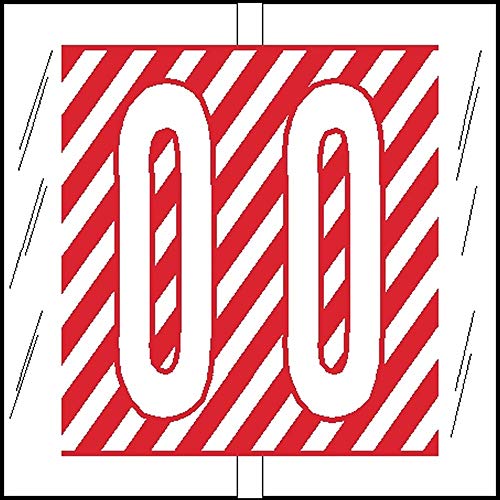 Tabbies Original COL'R'TAB 82100 Series Alpha Labels, Red, "O", 1-1/2"H x 1-1/2"W, Heavy Duty & Fade-Resistant, Made in the USA, 100 Labels/Pack