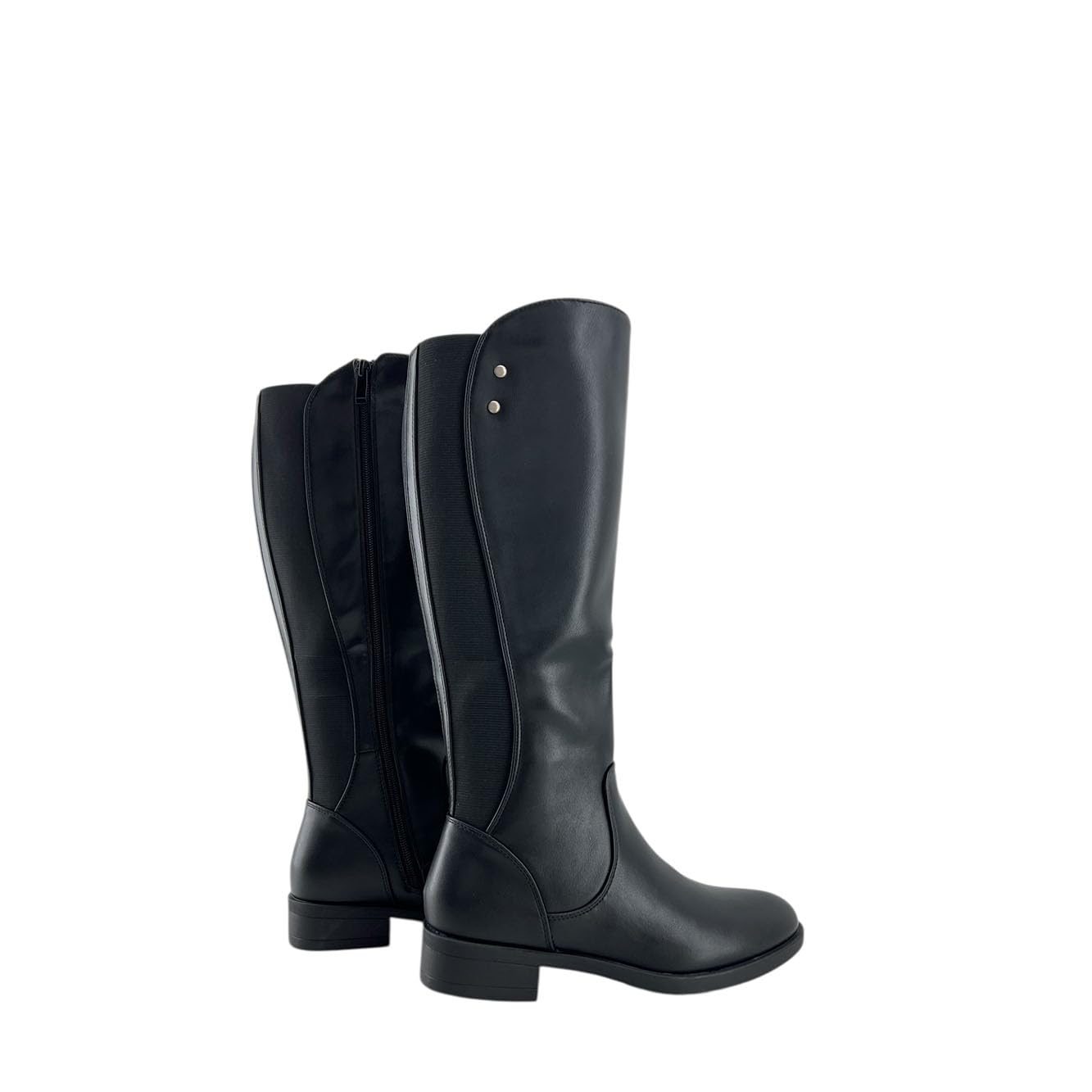 MODELISA - Botas Altas Diseño Clásico con Elástico Lateral Tacón Bajo para Mujer