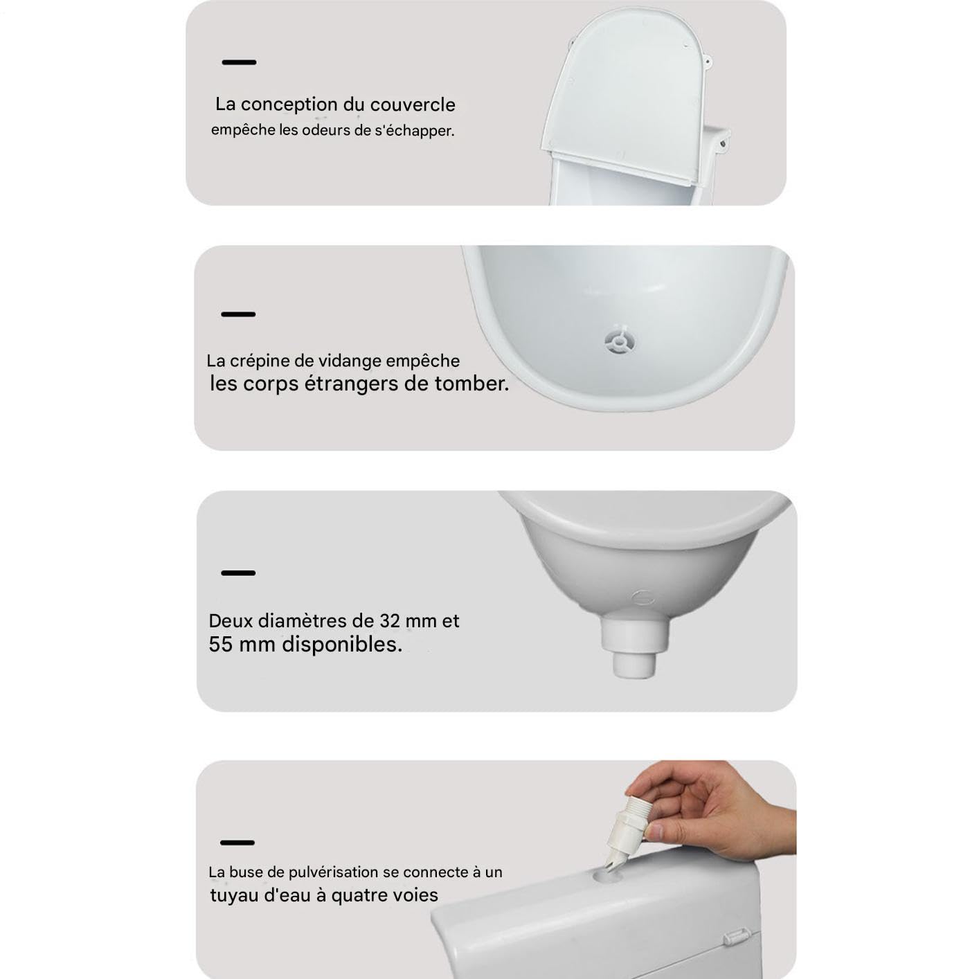 Orinal Al Aire Libre Para Jardín,Entretenimiento De De Pared Para Jardín | Orinal Caza Con Tapa Para Garaje Al Aire Libre Camping-Car Sanitario Niños Hombres