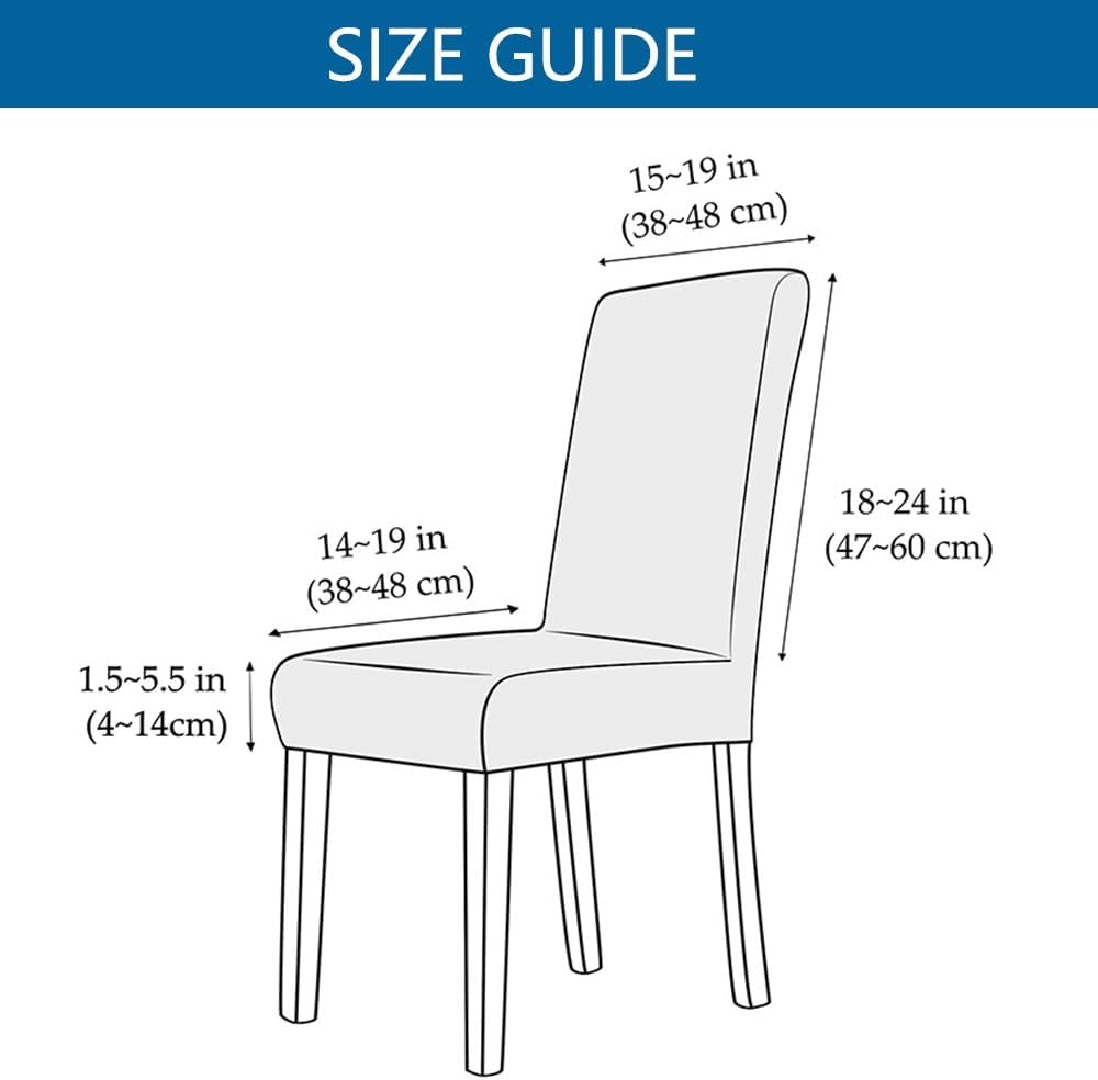 Waterproof Dining Room Chair Covers, Stretch Parson Chair Slipcover Removable Washable Chair Cover Protector for Home Restaurant Banquet (Color : Bluestone, Size : 4PCS)