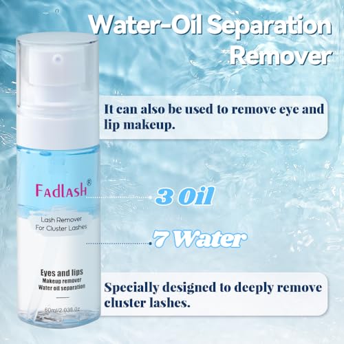 Lash Glue Remover for Lash Extensions 60ML Eyelash Extension Remover Gentle Soothing Cluster Lash Extension Remover Fast Removal DIY at Home(60ml) - Thumbnail 2