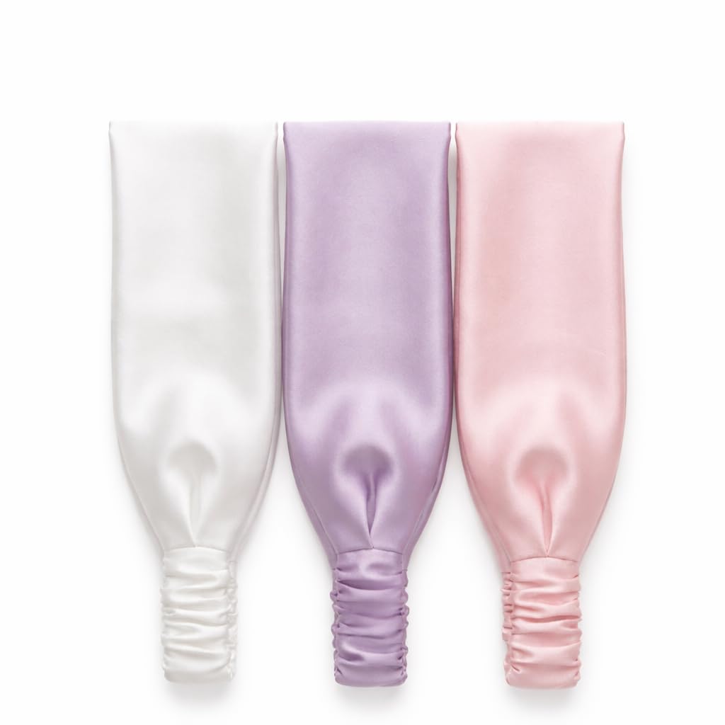 Headband for Women & Girls | Pack of 3 Hair Bands in Baby Pink White and Lilac Colors | Stylish Fashion Hair Accessories | Soft Hair Band for Daily Wear Party Office College | Trendy Gift Set-image-11