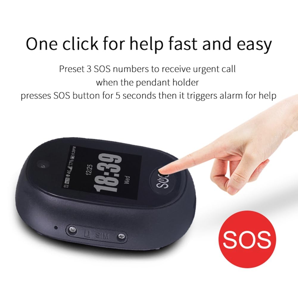 2X Colgante de Seguimiento GPS 4G V45 para NiñOs Mayores Mini GPS Rastreador Personal Alarma Reloj Parlante una Prueba de Agua (Rojo)