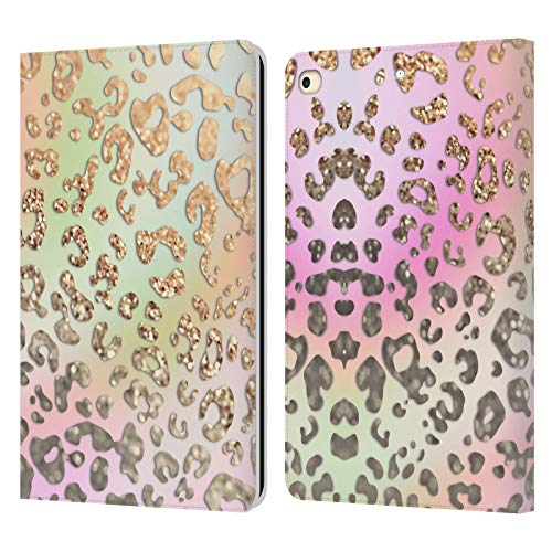 Étui portefeuille en cuir chic Léopard Or pour iPad 9.7 de luxe