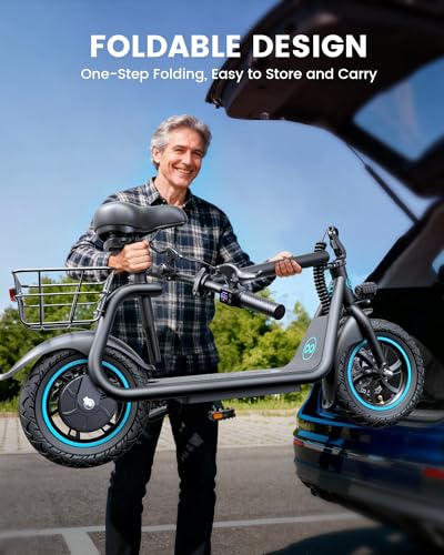 C1 Electric Scooter with Seat for Adults, 450W Motor,