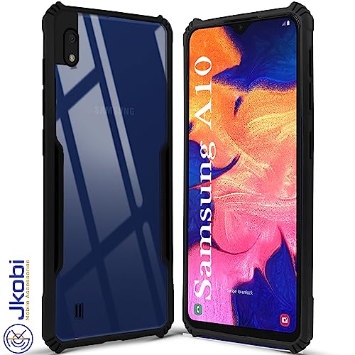 Image of Jkobi Back Cover Case for Samsung Galaxy A10 (Shockproof with Polycarbonate Clear Panel | Professional Black)