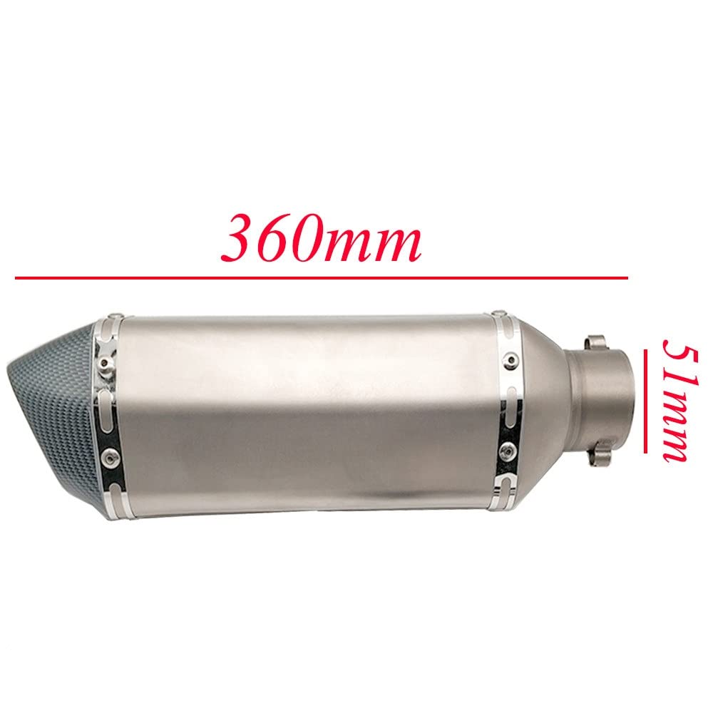 Motocyklowe tłumiki końcowe Motocykl Rura Wydechowa Ze Stali Nierdzewnej Wydechowy Modyfikuj Tłumik Wydechowy 51mm Akcesoria Dla CRF250L Dla CRF250M Dla CRF1000L (Color : 3)