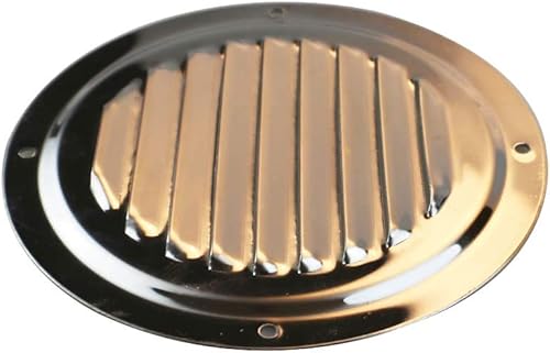 Miniatura 3 de Ventilación redonda con listones de ventilación, ventilación de barco marino, ventilación de acero inoxidable, paquete de 2 unidades (4 pulgadas  5