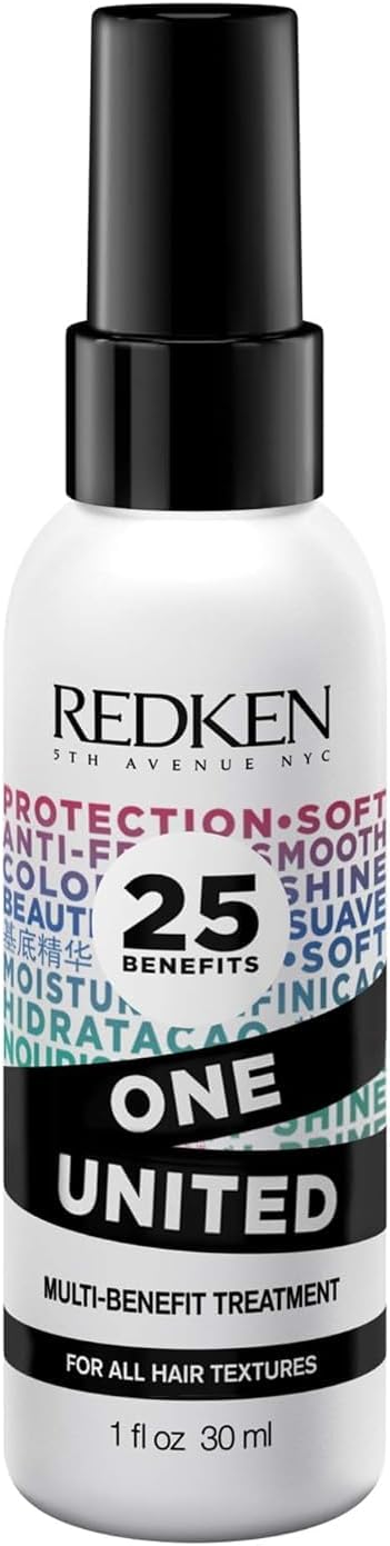 One United All-In-One Leave In Conditioner - Multi-Benefit Leave In Treatment For All Hair Types, Heat Protectant and Detangler Spray, Paraben-Free