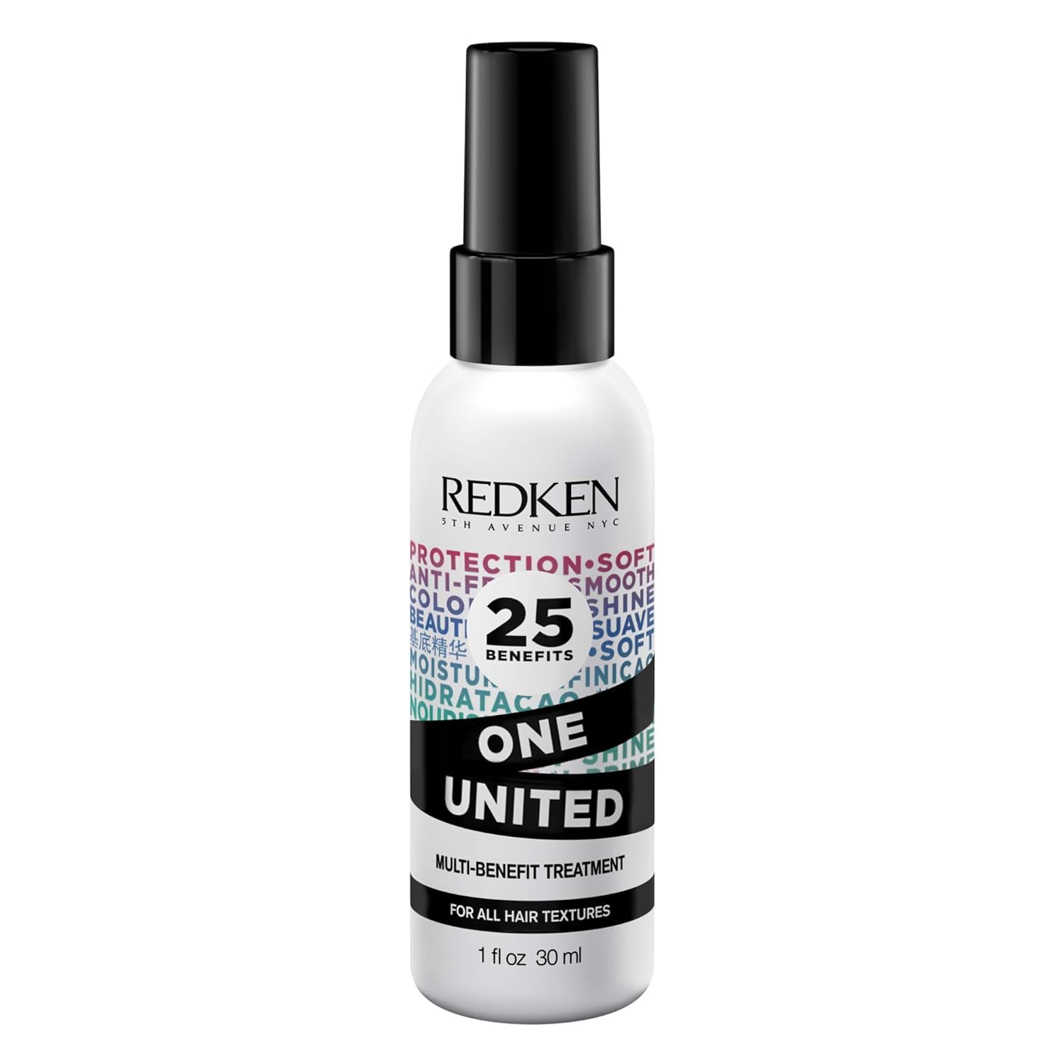 Redken One United Leave In Conditioner | Multi-Benefit Hair Treatment | Detangles, Nourishes, & Smooths Frizz | Heat Protection Spray for Blow Dry & Styling | For All Hair Types | Paraben Free