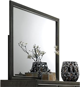 Acme Furniture 26264 Carine II Mirror, Charcoal