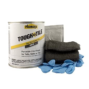 Homax Tough as Tile Tub and Tile Refinishing Kit, White, 21 oz