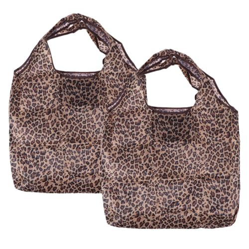 TOKIDNY Bolsa de Mano Plegable para Compras Gran Capacidad, 2 Piezas de Poliéster Resistente Asas Fuertes, Adecuado para Almacenamiento y Uso Diario