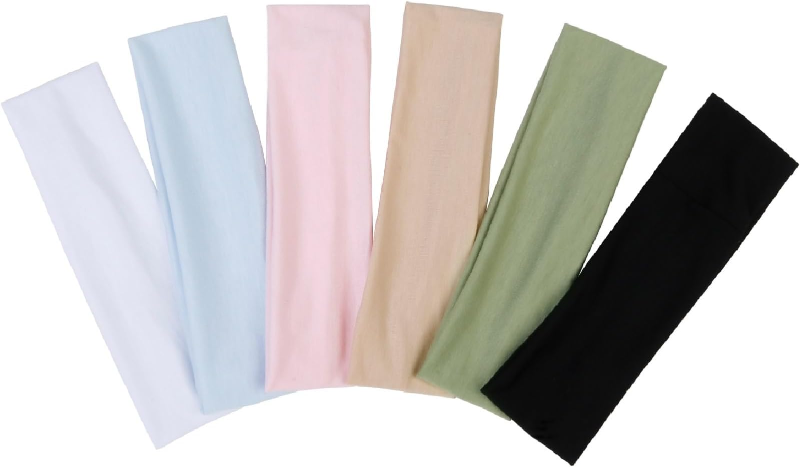 TERSE Headbands for Women's Short Hair - Non-Slip Elastic Sweat Hairbands, Soft Fabric Cloth Bands for Workout, Yoga, Running, Sports, Thin Hair Wrap for Girls