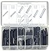Carbon Steel Slotted Spring Pin Assortment (287 Pieces), Plain Finish, Metric, With Case