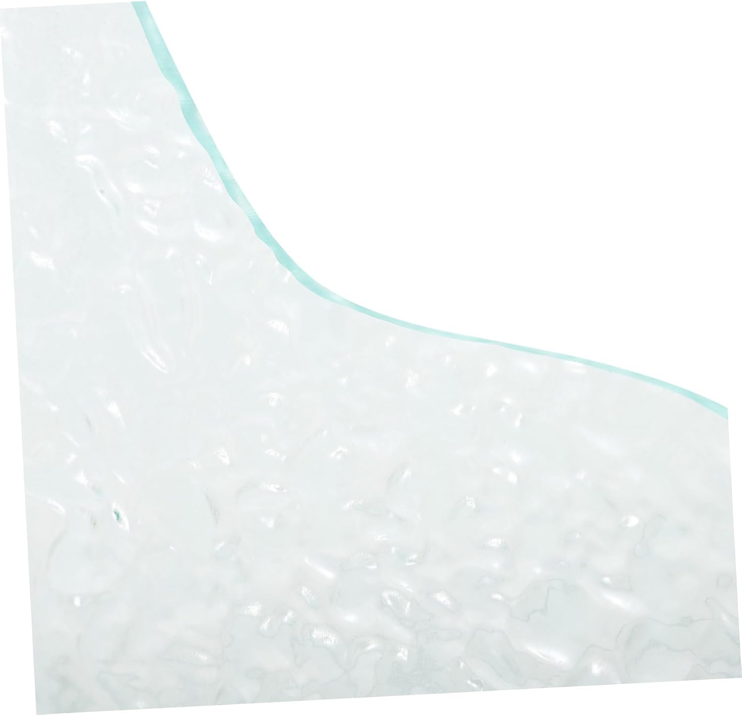 TEHAUX Bathtub Splash Guard Acrylic Corner Protector for Washbasin Tub Easy to Install Prevents Water Wave Pattern Design