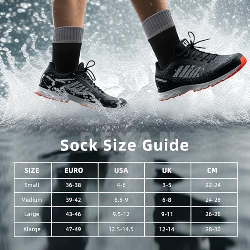 DEYAN Waterproof Socks for Men & Women, Essential for Hiking, Running, Wading, Trekking, Cycling in Cold Wet Weather4