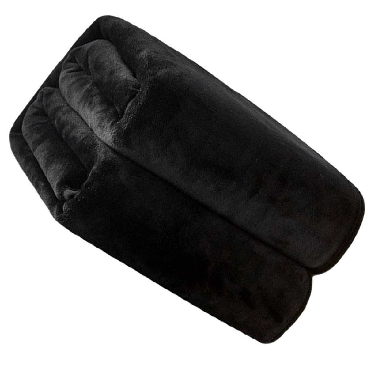Couverture polaire noire douce et confortable au fini soyeux haut de gamme