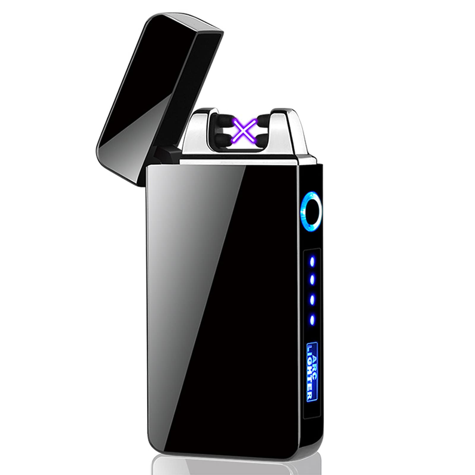 Accendino Elettrico Ricaricabile Ad Arco – Impermeabile IP56, Antivento, USB-C, Con Indicatore Batteria – Bianco - 5