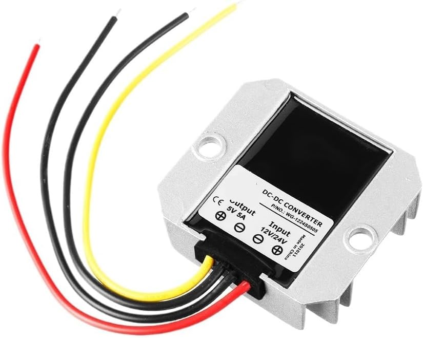 Small Size DC-DC 12V 24V to 5V Step Down Converter 5A 10A 15A 20A Buck Module Power Supply 5V Waterproof Transformer(6V 10A)