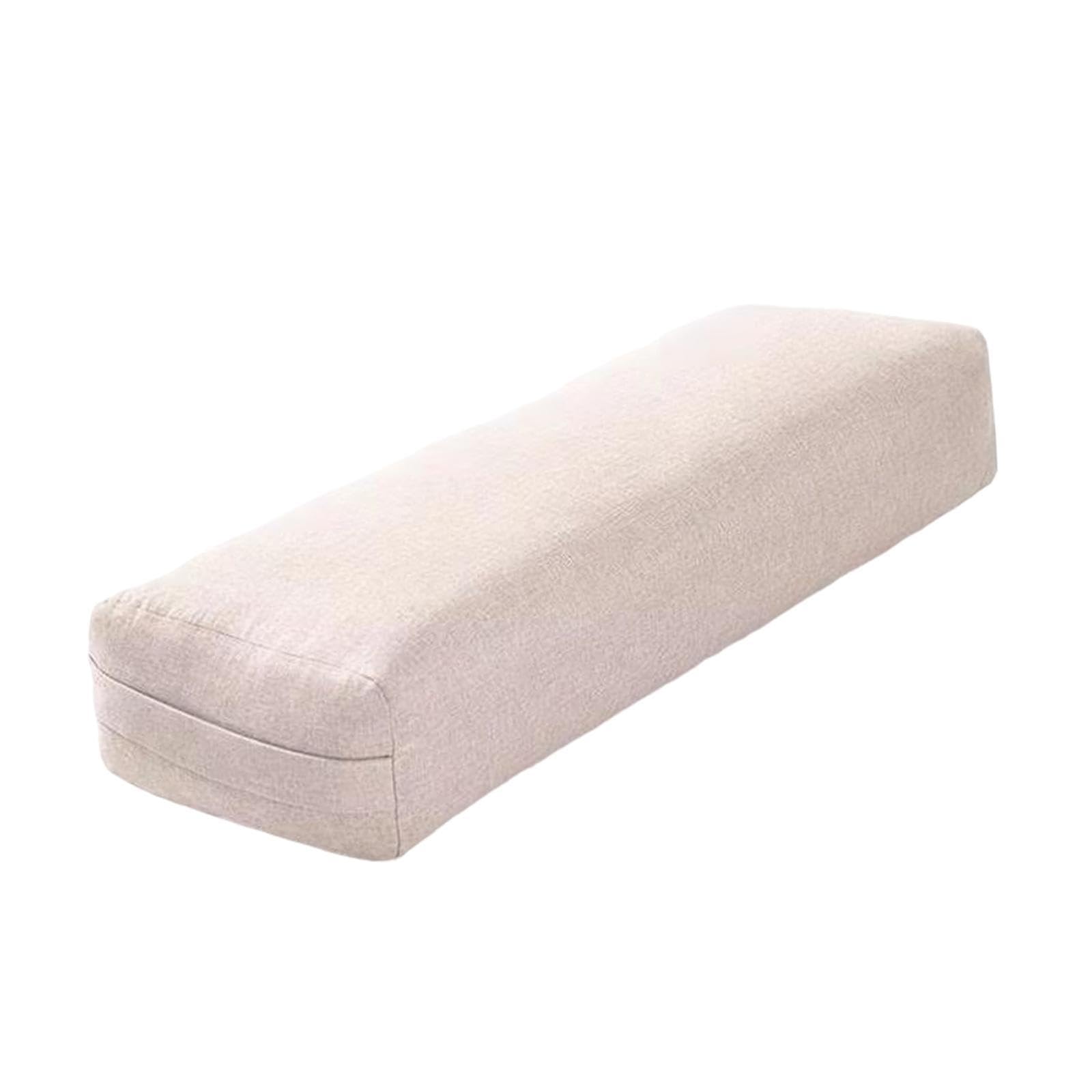 Amagogo Yoga Bolster Kissen Rechteckig Abnehmbarer Bezug Yoga Komfort Kissen mit Tragegriff Yoga Kissen