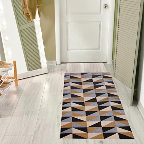 Tapete Passadeira Antiderrapante 1,35M x 50CM Ladrilhos Caramelo ...