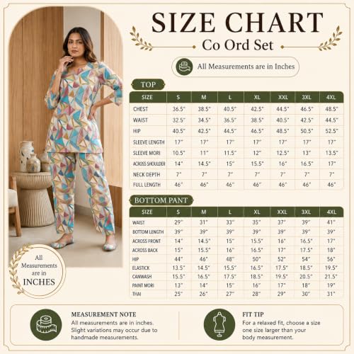 Image of Women's Printed Crepe Co-Ord Set | Stylish 2 Piece Printed Tunic Top with Matching Pants | Trendy Casual Wear, Office Wear, and Daily Outfits
