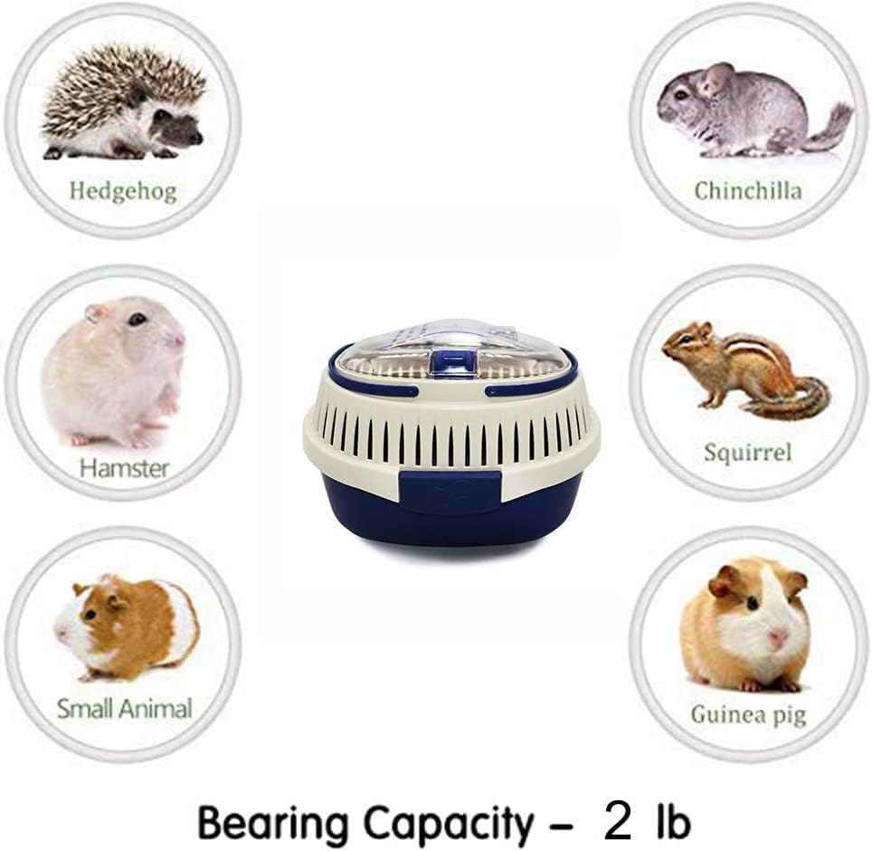 Miniatura 6 de Jaula de viaje negra para animales pequeños, hámster, erizo, conejillo de indias, para hámsters, erizos, hurones, pájaros, loros, cobayas,