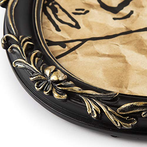 Asowin 11×14 Baroque Antique Oval Frame,Vintage Picture Frames For Gifts Wall Display Black #TOP3
