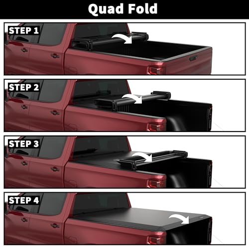 Titanicmotor T077EB302 Soft Quad Truck Bed Tonneau Cover Compatible thumb #2