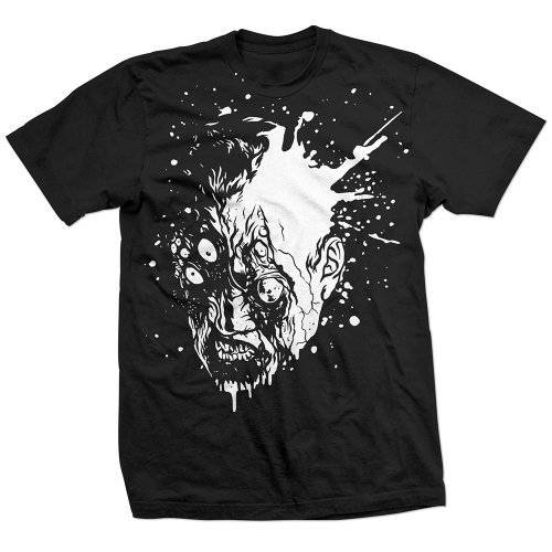 Le Vert Sacr - Camiseta con Cuello Redondo de Manga Corta para Hombre, Talla 39/40, Color Negro