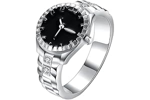 Stunning Anniversary Watch Ring in Sterling Silver