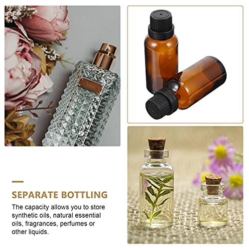 FOMIYES 12 stks 20 ml Glas Hervulbare Flessen met Cap Essentiële Olie Flessen Lege Parfum Flessen Glas Flesjes voor… - Image 7