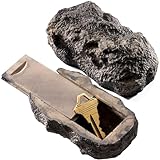 Hide a Key Outside Fake Rock - Looks & Feels like Real Stone - Safe for Outdoor Garden or Yard, Spare Key Storage, Weatherproof Key Holder, Blends with Landscaping by Rampro (Rock Slide 1PK)