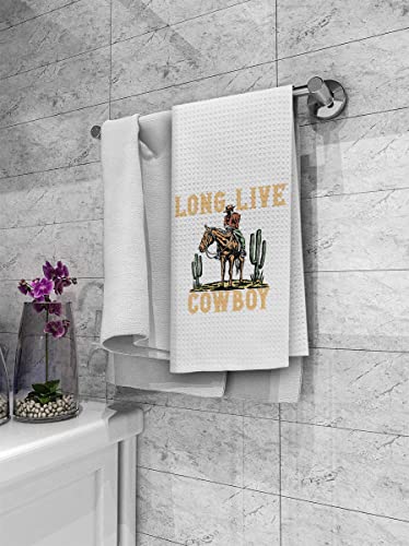 Dibor Long Live Cowboy Retro Western Country Boy Cowboy Cactus Kitchen Towels Dish Towels Dishcloth, Western Absorbent Drying Cloth Hand Towels Tea Towels For Bathroom Kitchen,Cowboy Teen Boys Gifts #TOP2