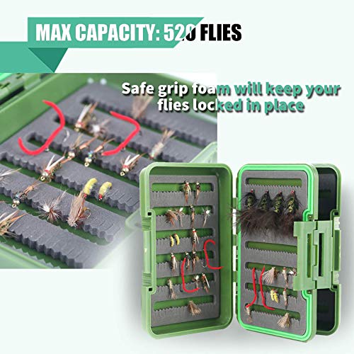 Image of M MAXIMUMCATCH Maxcatch Two-Sided Waterproof Fly Box Easy Grip Foam Jig Fly Fishing Box