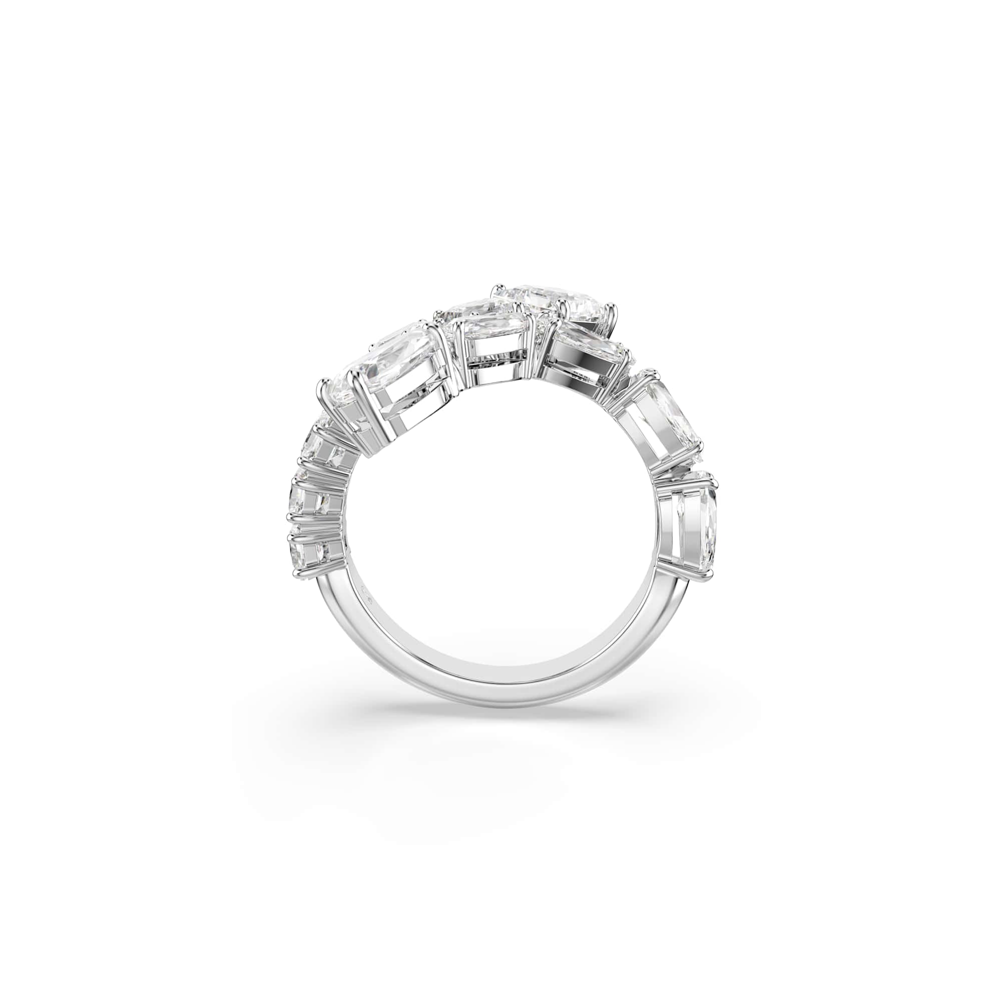 Swarovski Matrix Collezione bague, pierres transparentes tailles mixtes en sertissage rhodié