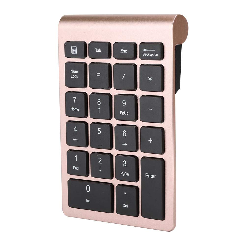 Wireless Numeric Keypad, Mini Digital Numpad 22 Keys Ergonomic Number Pad Keyboard with 2.4G USB Receiver for Laptop/PC/Desktop(Rose Gold)-picture-20