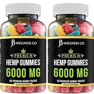 [2-PACK] Hemp Gummies Premium â 6000 MG â Great for Peace & Relaxation – Calming Gummies â Vitamins & Omega 3,6,9 â Made in The USA [2-PACK]