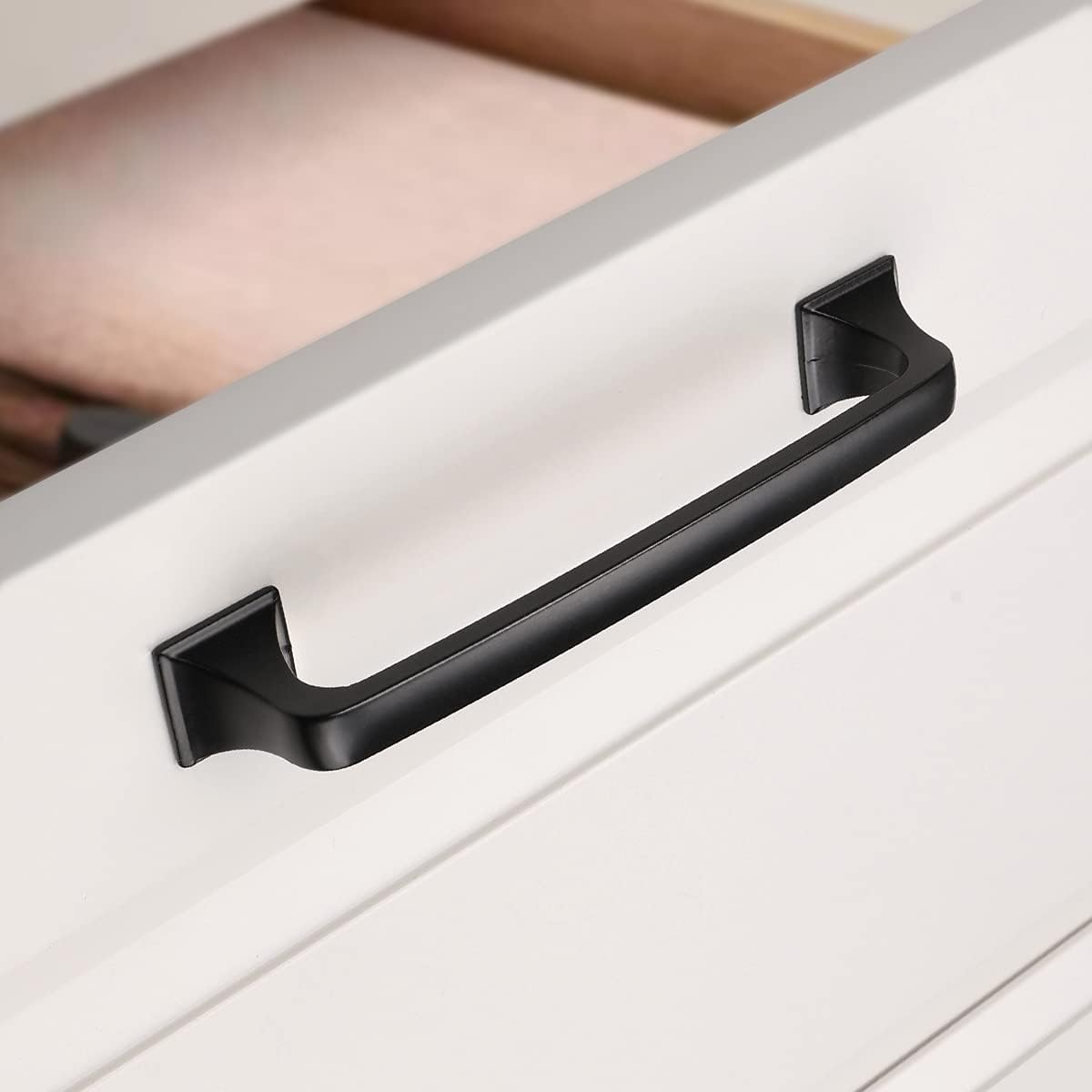 Tор Brаndѕ KNOBWELL 25 Pack Black Decorative Cabinet Pulls Black Kitchen Cabinet Handles with Square Foot, Modern Drawer Pulls Dresser Drawer Handles - 5 Inch Hole Spacing