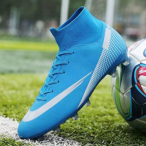 Group Of Death World Cup Football Shoes Professional Indoor And Outdoor Football Training Shoes Sports Leisure Outdoor Shoes (Blue Ag, 8.5) #TOP4