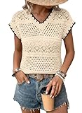 Acelitt Beach Vacation Clothes for Women Spring Summer Hollow Out Crochet Sweater Vest Sleeveless Cover Ups Resort Cruise Outfits 2026