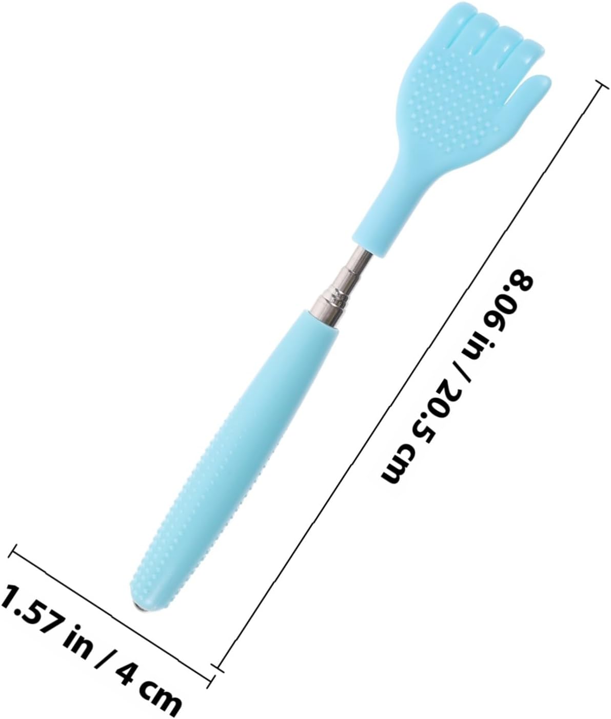 Extendable Back Scratcher with Stainless Steel Claw Portable Itch Relief Massager Tool for Adults and Telescopic Scratching Device for Home and Travel Use