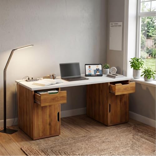 FFO Nova Study Table for Home with 2 Side Storage & Drawer, 150 X 60 Large Size Top, Home Office Laptop Desk, Writing Desk for Students & Prof