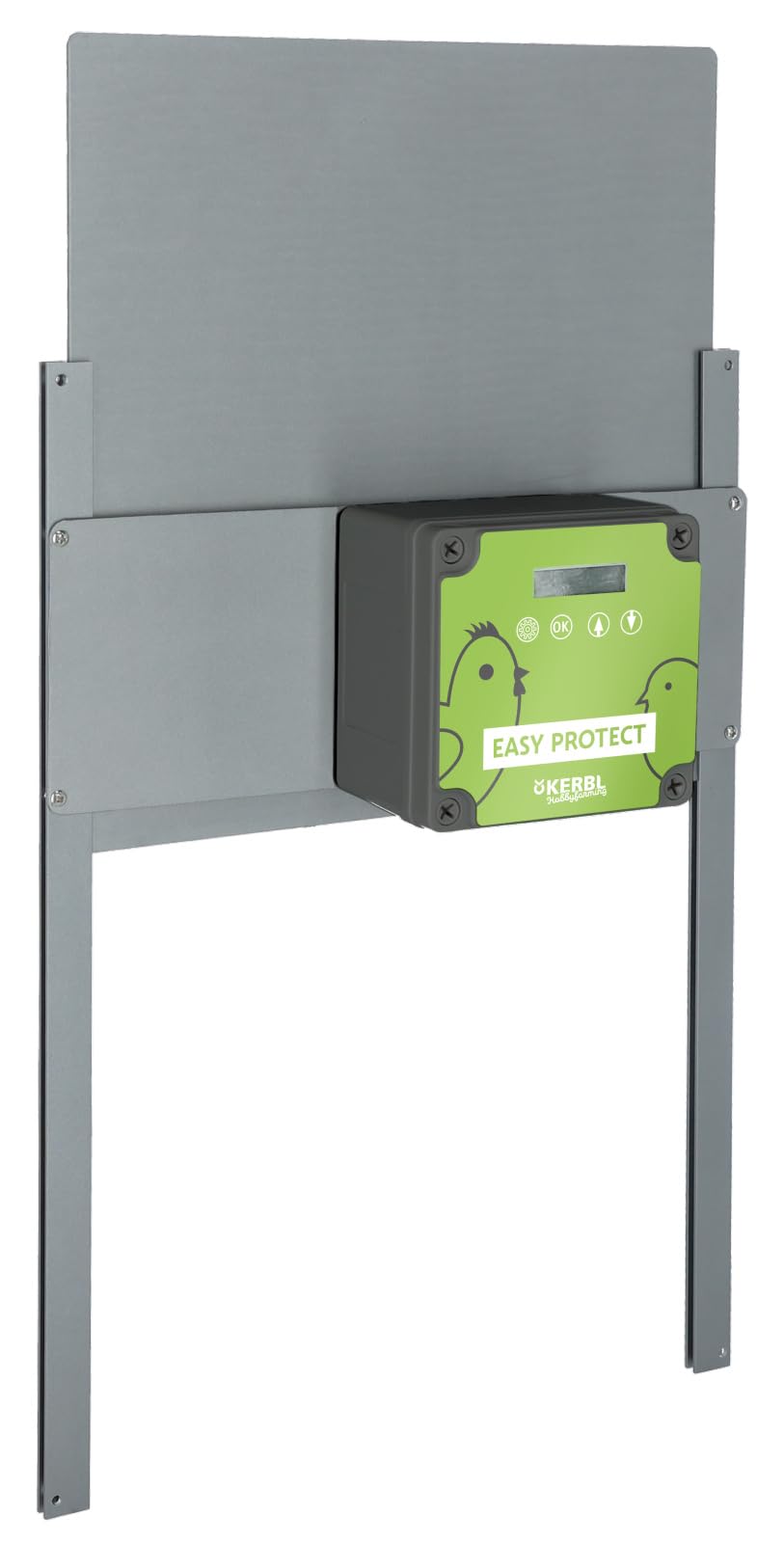 Kerbl Automatische Hühnertür Komplettset EasyProtect, mit Lichtsensor, B x H 32,5 x 58 cm, Batterie oder Netzbetrieb, 70590